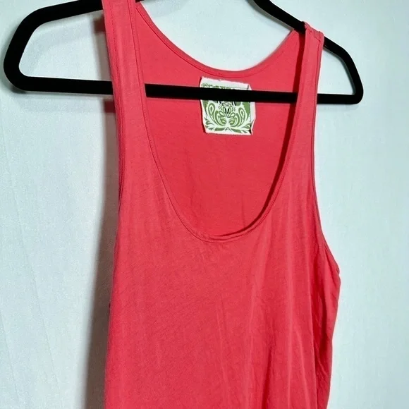 Nation LTD Jen‎ Menchaca Coral Pink Cotton Scoop Neck Tank Top Womens Medium - Picture 4 of 7